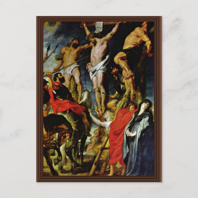 Postal Crucifixión De Rubens Peter Paul (Mejor Calidad) (Anverso)