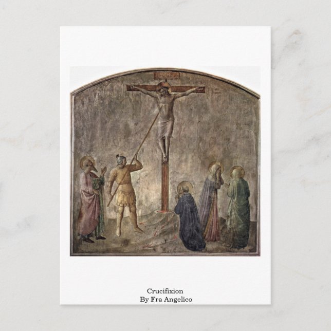 Postal Crucifixión Por Fra Angelico (Anverso)