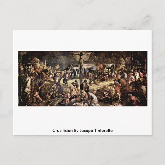 Postal Crucifixión Por Jacopo Tintoretto (Anverso)