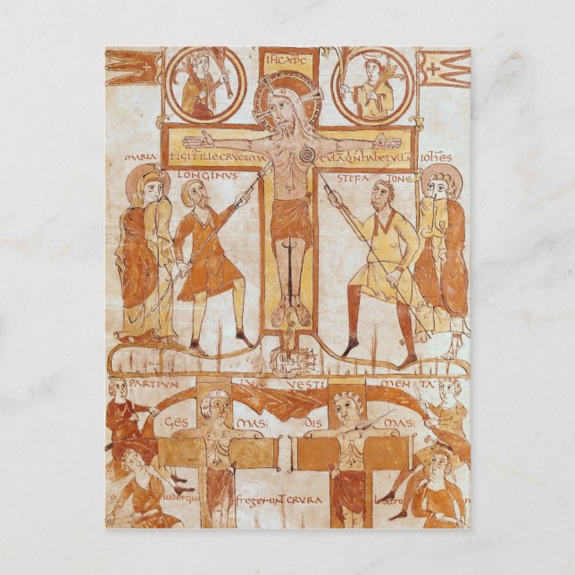 Postal Crucifixión y división de la ropa (Anverso)