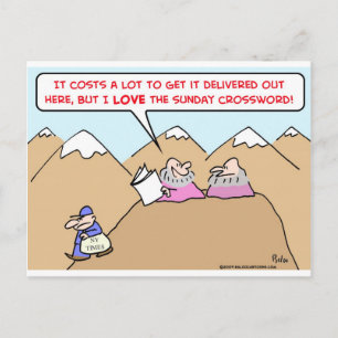 Postal crucigrama de gurú sunday