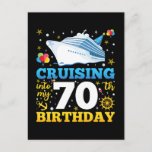 Postal Cruising In My 70 Birthday Party<br><div class="desc">Crucero en mi fiesta de cumpleaños de 70 años 70th B-Day Funny design Gift Standard Postcard Classic Collection.</div>