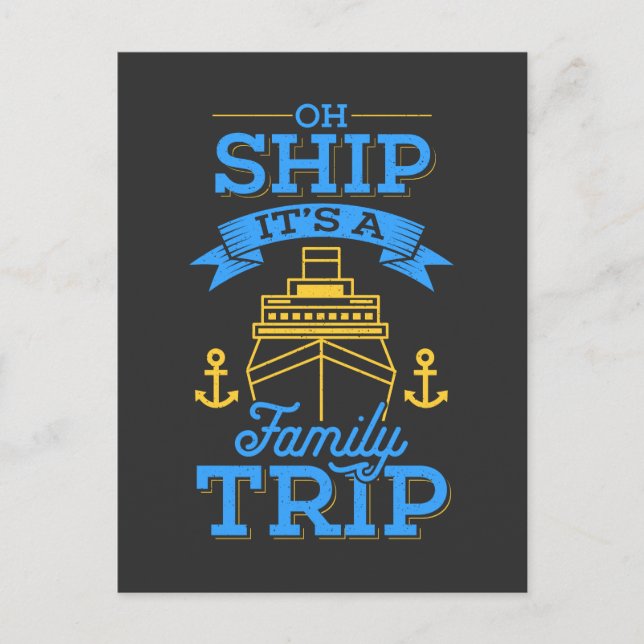 Postal Cruising - Oh Ship es una excursión familiar (Anverso)