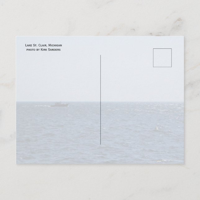 Postal Cruising on Lake St. Clair (Reverso)