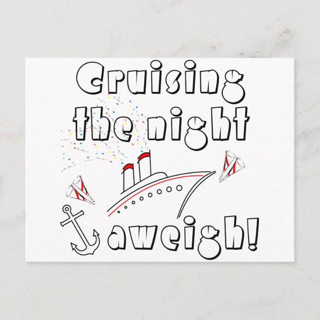 Postal Cruizando la noche (Anverso)