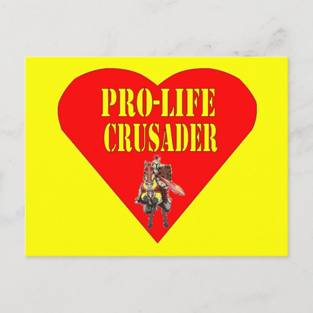 POSTAL CRUSADOR PRO LIFE (Anverso)