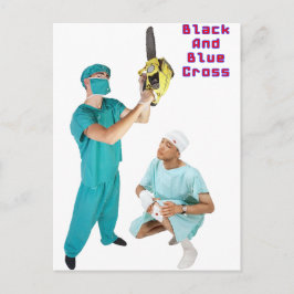 Postal Cruz azul y negro
