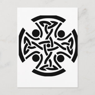 Postal Cruz celta cristiana