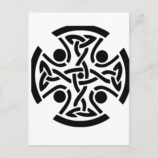 Postal Cruz celta cristiana (Anverso)