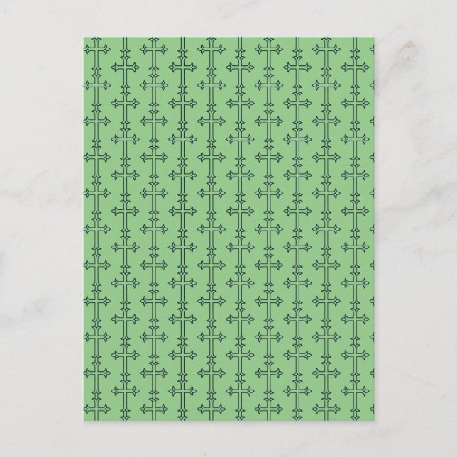 Postal Cruz Cristiana Clásica Arte Minimalista Fino (Anverso)