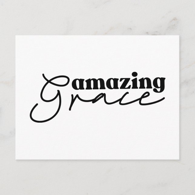 Postal Cruz cristiana de amor | Blanco y negro moderno (Anverso)