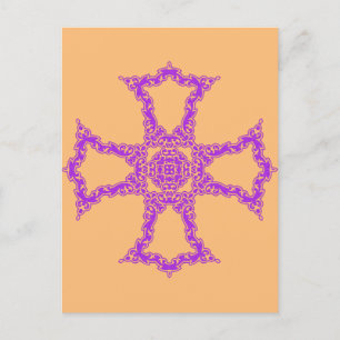 Postal Cruz cristiana rosa