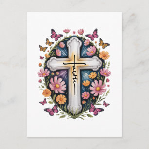Postal Cruz de Fe Floral