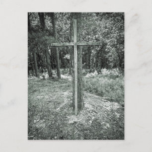 Postal Cruz de madera Cementerio Red Hill Milledgeville G