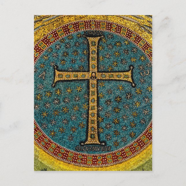 Postal Cruz de Mosaico de Rávena (Anverso)