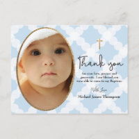 Cruz de Oro Personalizado Azul Bebé Niño Baptismo 