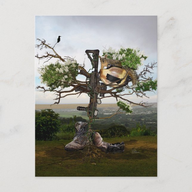 Postal Cruz de soldado caído (Anverso)