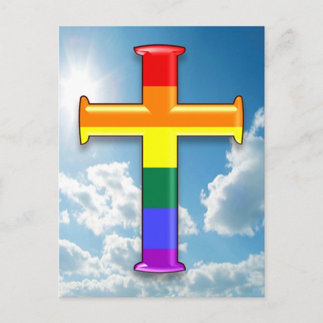 Postal Cruz del Orgullo LGBT (Anverso)