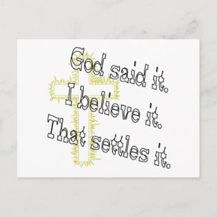 Postal Cruz Dorada Dios Lo Dijo