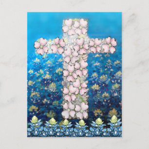Postal Cruz floral