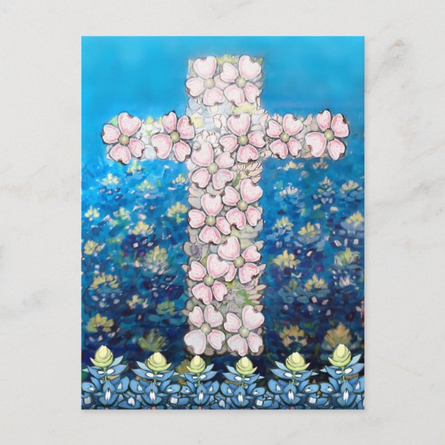 Postal Cruz floral (Anverso)