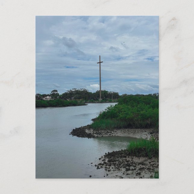 Postal Cruz junto al agua (Anverso)