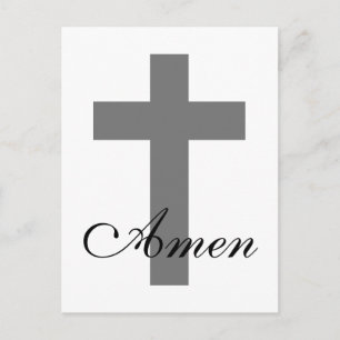 Postal CRUZ moderna + AMEN