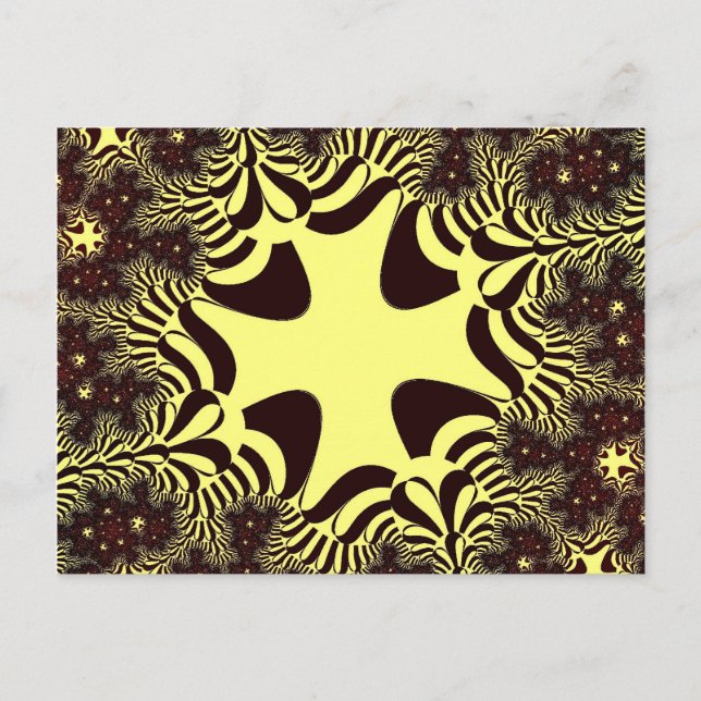 Postal Cruz negra y amarilla (Anverso)