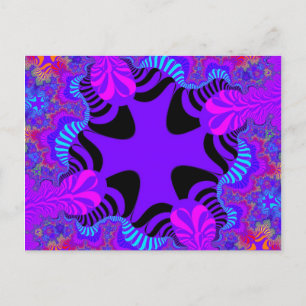 Postal Cruz negra y púrpura