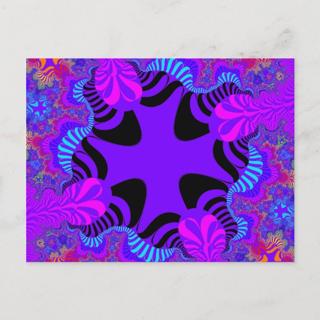 Postal Cruz negra y púrpura (Anverso)