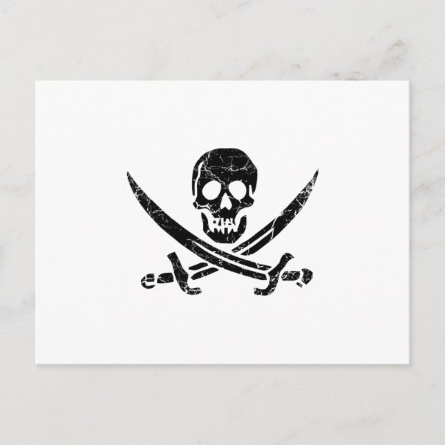 Postal Cruz pirata (Anverso)