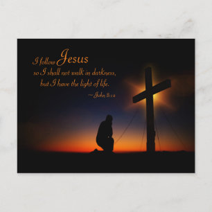 Postal Cruz Santa al atardecer (Personalize)