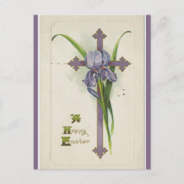Postal Cruz Vintage y Pascua Iris