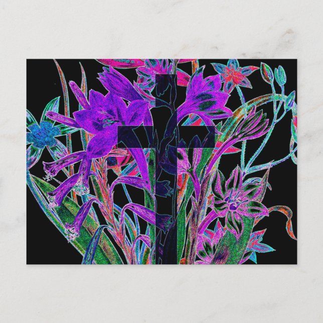 Postal Cruz y Flores por Amelia Carrie (Anverso)