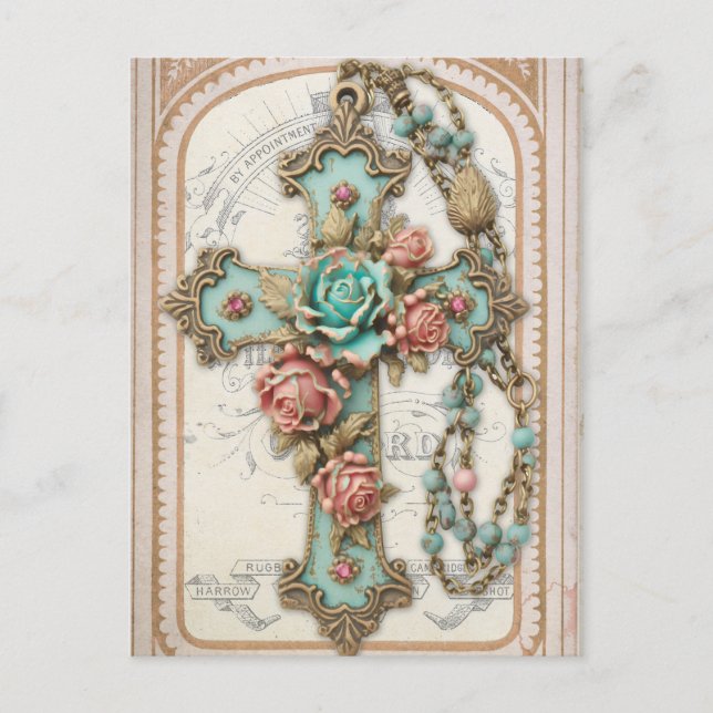 Postal Cruz y Flores Vintage (Anverso)