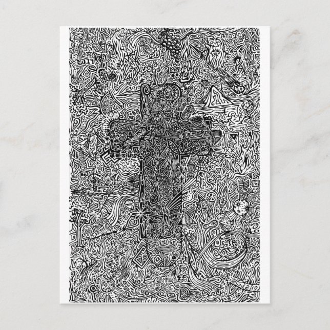 Postal Cruz y símbolos (Anverso)