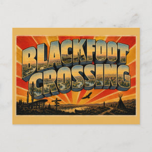 Postal Cruzamiento Blackfoot AB River Prairie Cottonwood