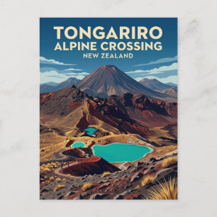 Postal Cruzando Alpes de Tongariro Nueva Zelanda