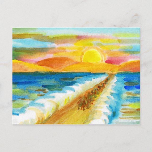 Postal Cruzando el Mar Rojo (Anverso)