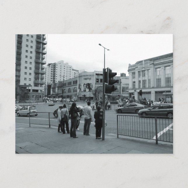 Postal Cruzando la carretera (Anverso)