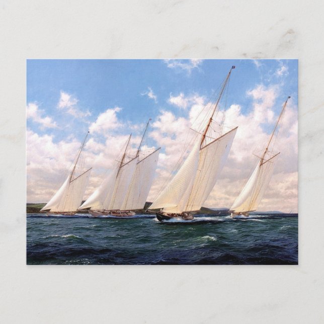 Postal Cruzando la línea de inicio (Anverso)