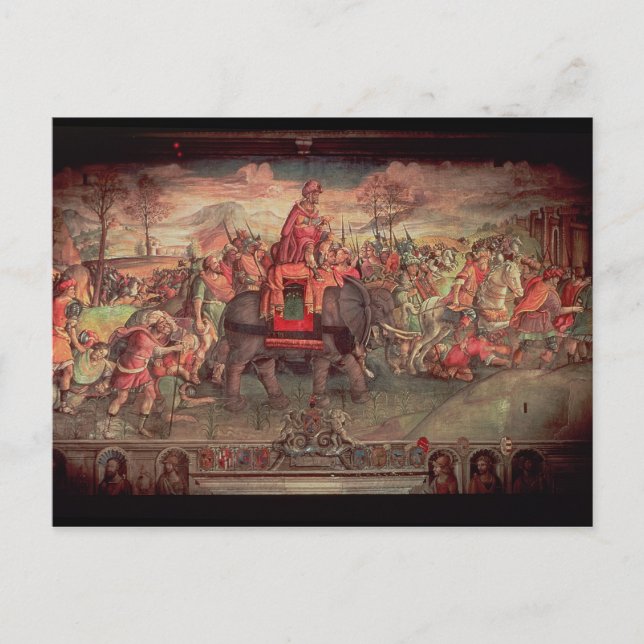 Postal Cruzando los Alpes por la Aníbal (Anverso)