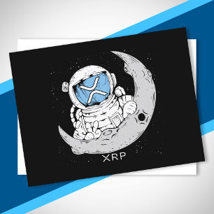Postal Crypto Meme XRP Criptocurrency Cute Astronaut Moon