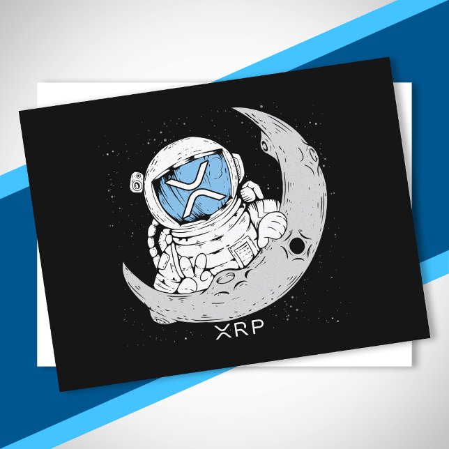Postal Crypto Meme XRP Criptocurrency Cute Astronaut Moon (Subido por el creador)