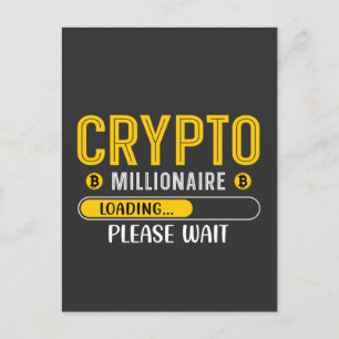 Postal Crypto Millionaire Cargando Crypto Currency Postca
