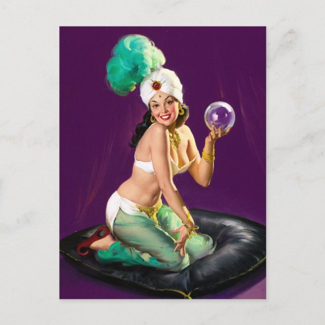Postal Crystal Ball Pin Up (Anverso)
