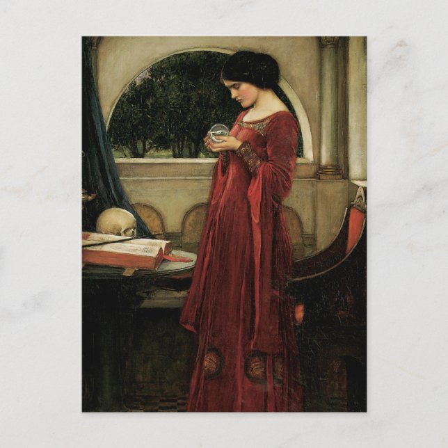 Postal Crystal Ball por John William Waterhouse (Anverso)