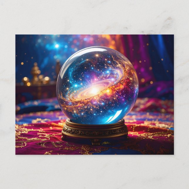Postal Crystal Ball - Veo Un Evento Cósmico En Tu Futuro (Anverso)