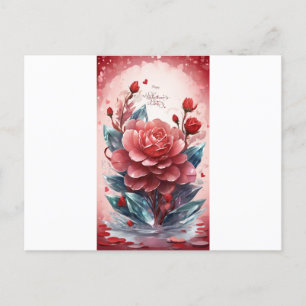 Postal Crystal Blooms of Love: Saludo El día de San Valen