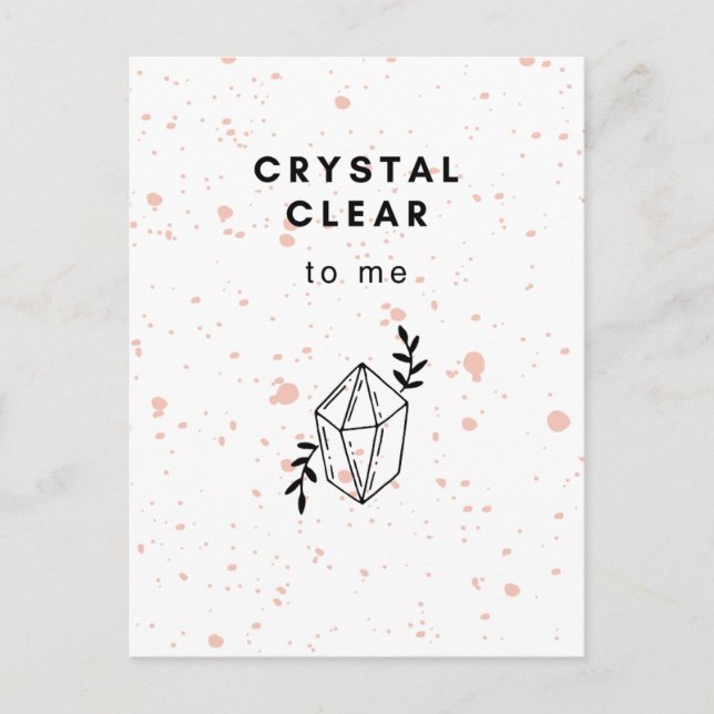 Postal Crystal Clear to me (Anverso)